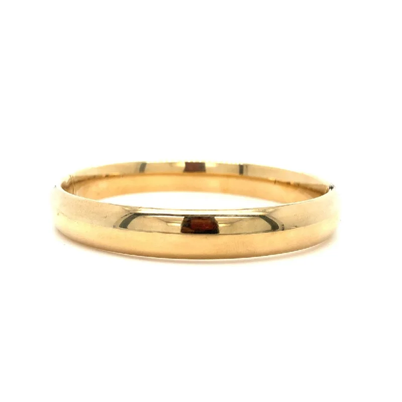 women’s gold bracelets -9K Yellow Gold Plain Bangle