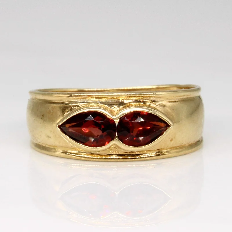 Pear Cut Garnet Ring | 0.60ctw | SZ 6 |