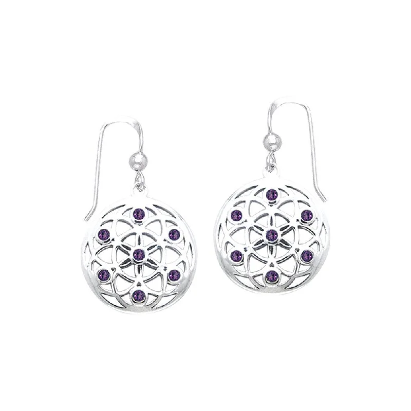 hoop earrings for women -Elemental Flower of Life Earrings TER1445