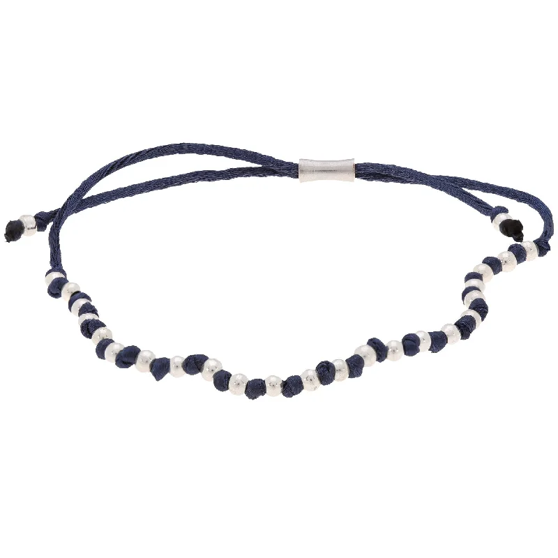 women’s chain bracelets -Blue Wakami Simple Stackable Bracelet!