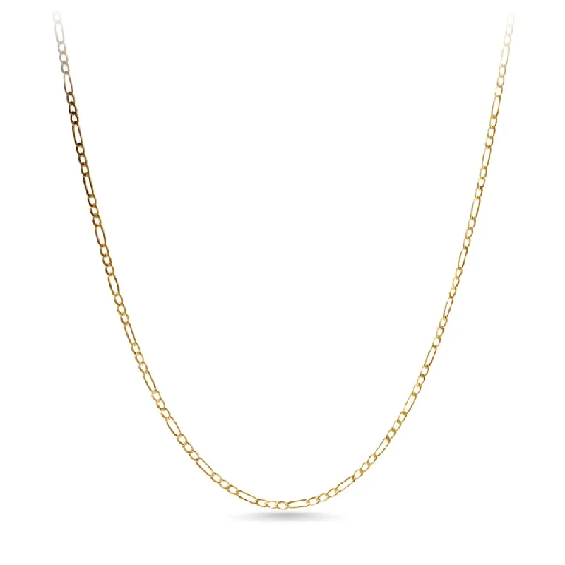 personalized necklaces for women -40cm 9ct Yellow Gold Figaro Chain Necklace