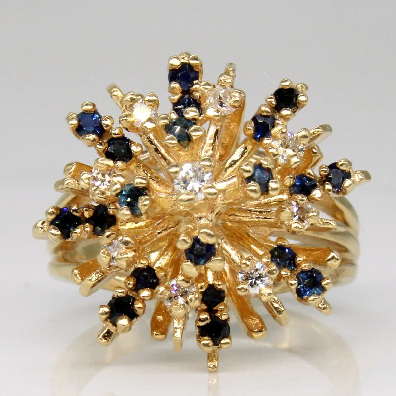 Sapphire & Diamond Cocktail Ring | 0.40ctw, 0.20ctw | SZ 6.5 |