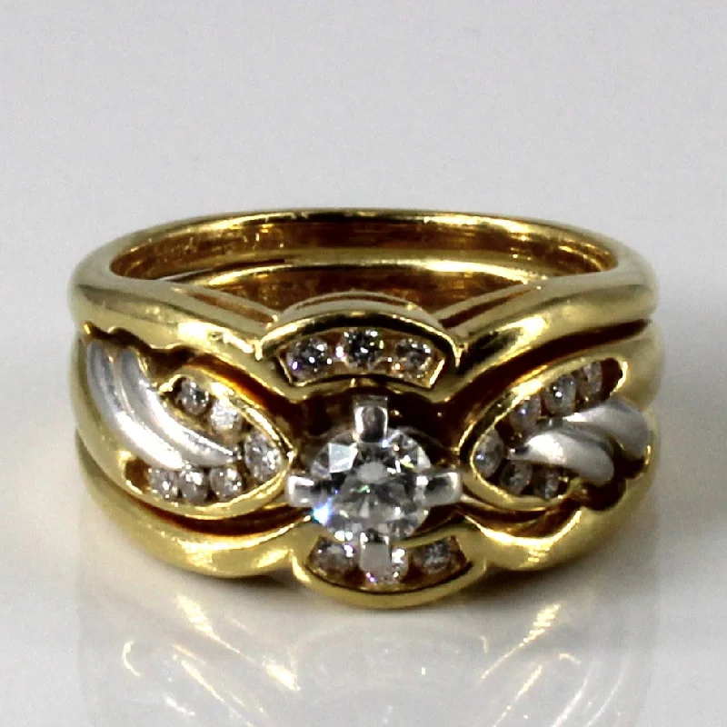 Diamond Solitaire with Accents Soldered Ring | 0.48ctw | SZ 6 |