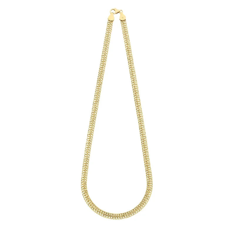 cute necklaces for women -9ct Yellow Gold Silver Infused Fancy Infinity Link Necklace