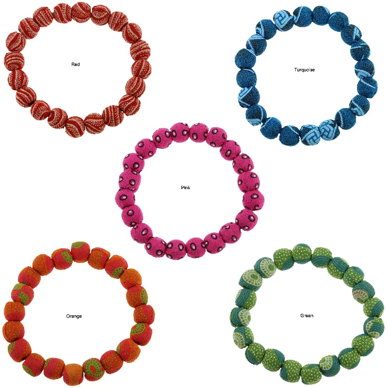 women’s charm bracelets -ShweShwe Bead Ball Bracelet