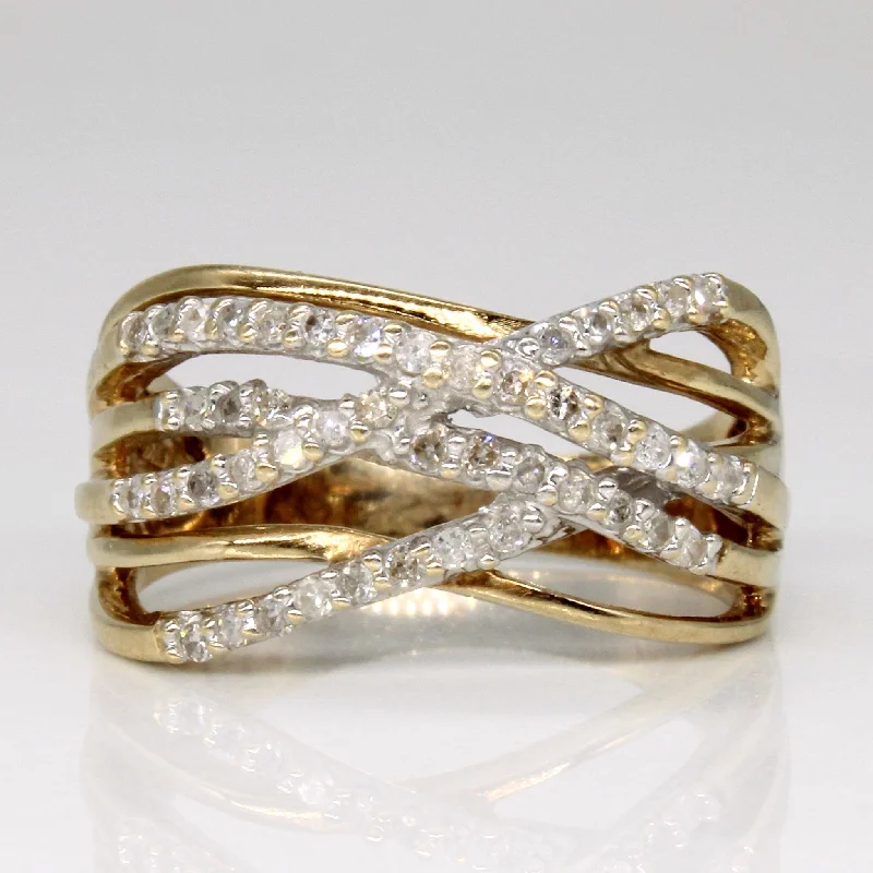 Overlapping Diamond Ring | 0.22ctw | SZ 6.75 |