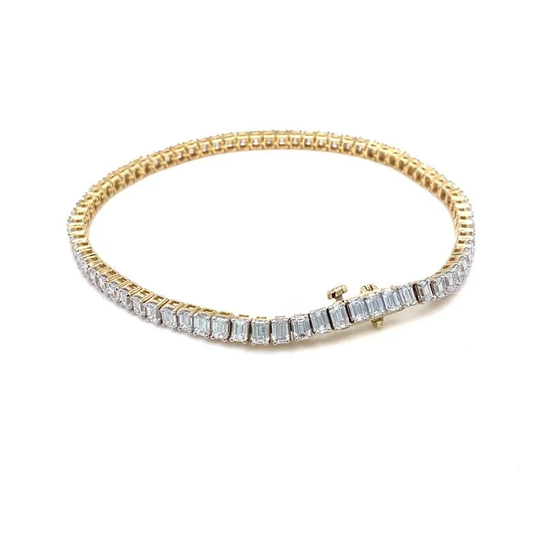 women’s mixed metal bracelets -9K Yellow Gold Lab Grown Diamond Bracelet