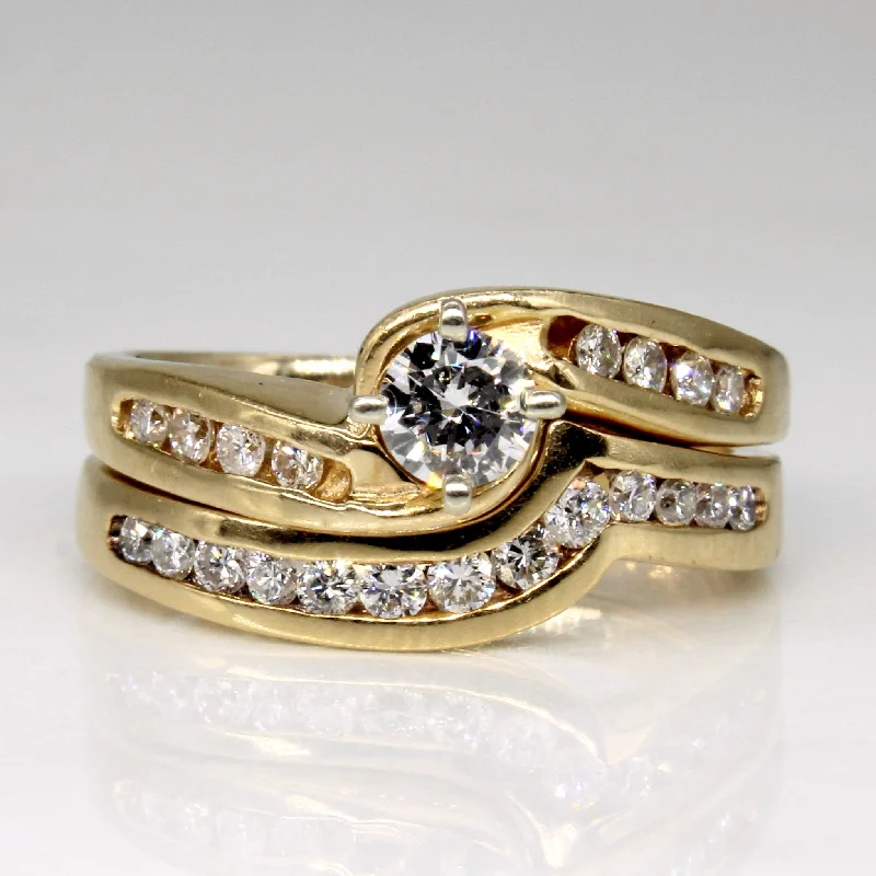 Diamond Wedding Ring Set | 0.53ctw | SZ 6 |