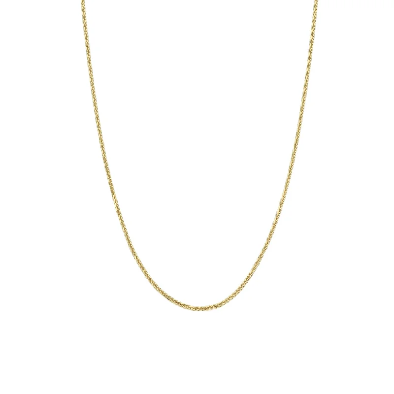 designer choker necklaces for women -9ct Yellow Gold Diamond Cut Wheat Necklace