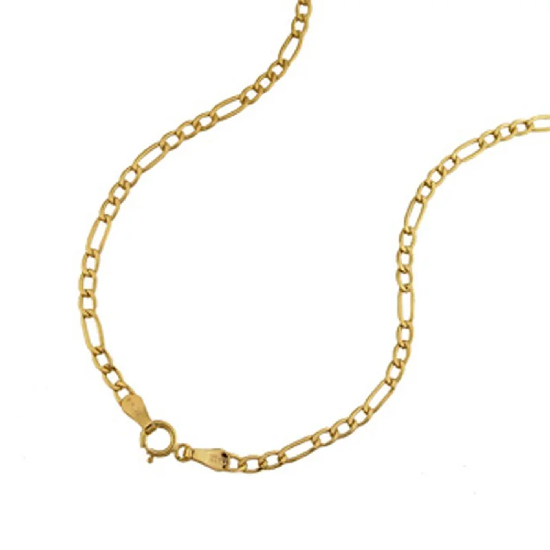 vintage necklaces for women -9ct Yellow Gold Figaro Necklace 55cm