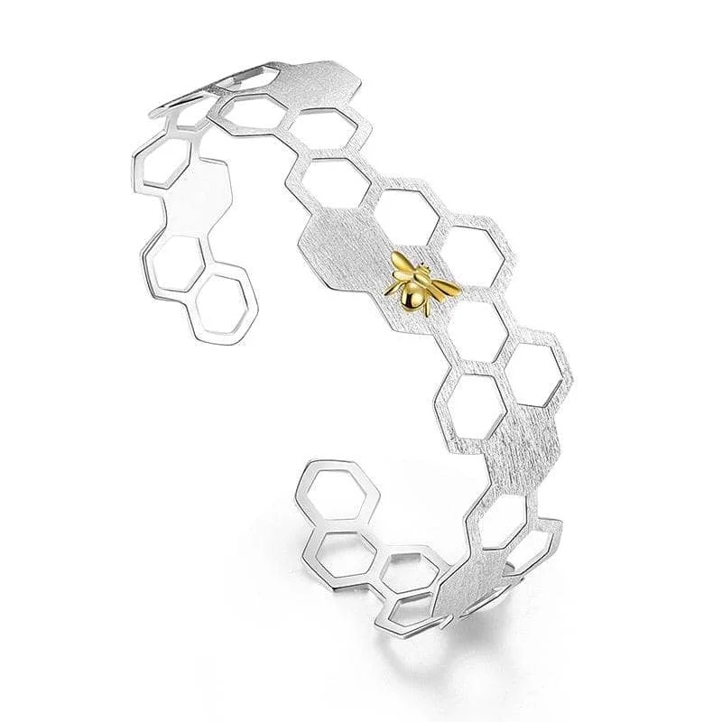 women’s tennis bracelets -Honeycomb Home Guard Bangle