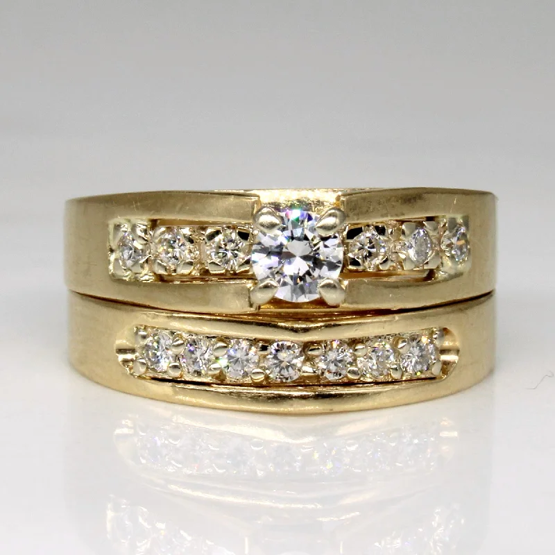 Diamond Wedding Ring Set | 0.38ctw | SZ 5.75 |