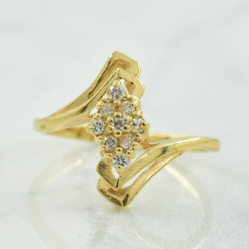 Diamond Bypass Ring | 0.10ctw | SZ 5 |