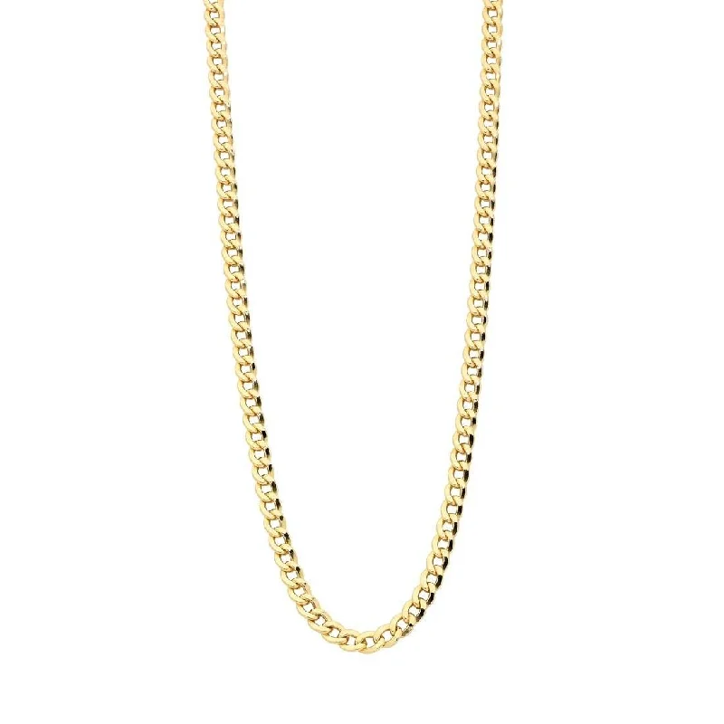 women’s necklaces -9ct Yellow Gold Silver Infused 50cm Necklace