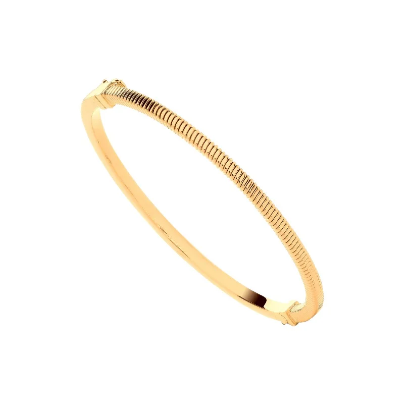 gold chain bracelets for women -9K Yellow Gold Snake Style Bangle