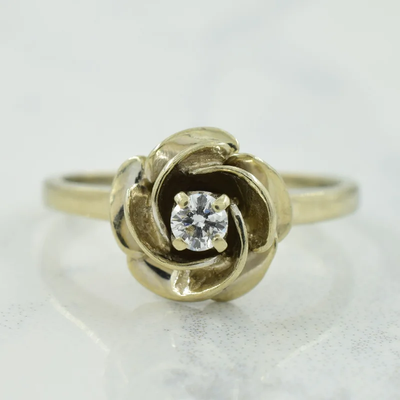 Diamond Flower Ring | 0.09ct | SZ 6.25 |