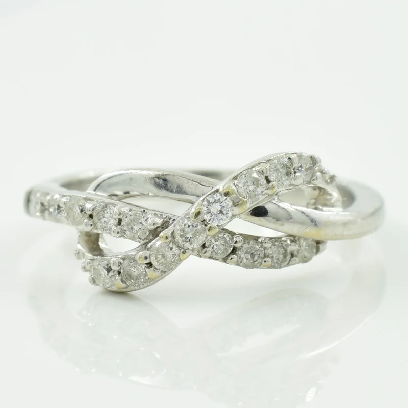 Diamond Criss Cross Ring | 0.18ctw | SZ 4.25 |