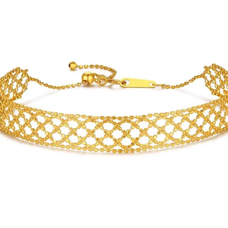 simple bracelets for women -18k Yellow Gold Vintage Lace Bracelet