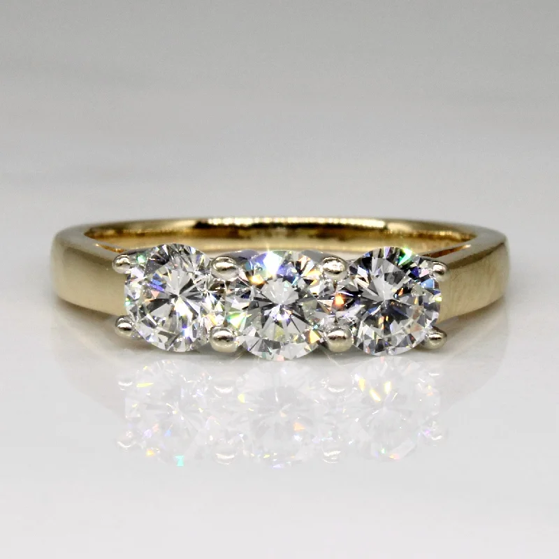 Three Stone Diamond Ring | 0.97ctw | SZ 6.75 |