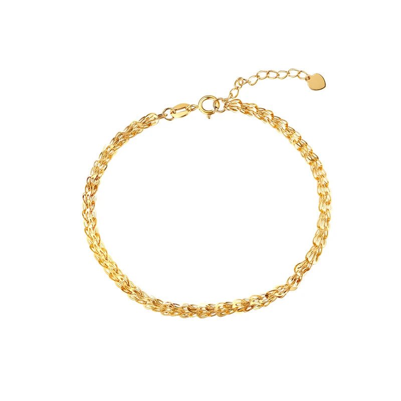 adjustable bangles for women -18k Yellow Gold Phoenix Tail Design Adjustable Chain Bracelet