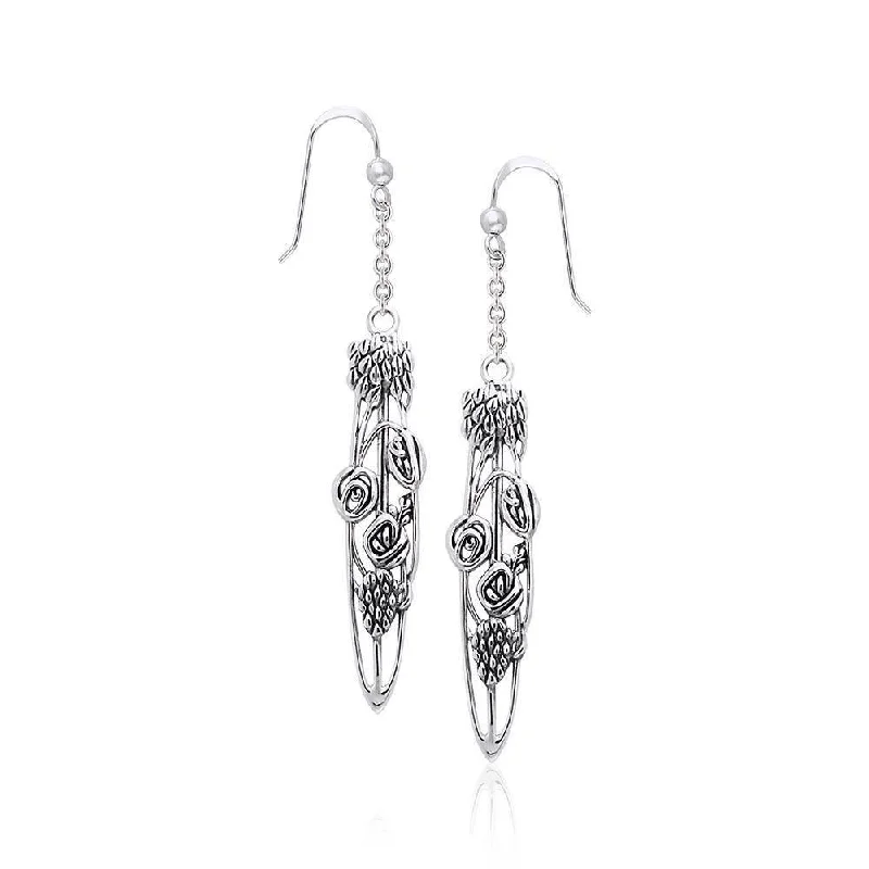 women’s trendy drop earrings -Mackintosh Silver Earrings TER504