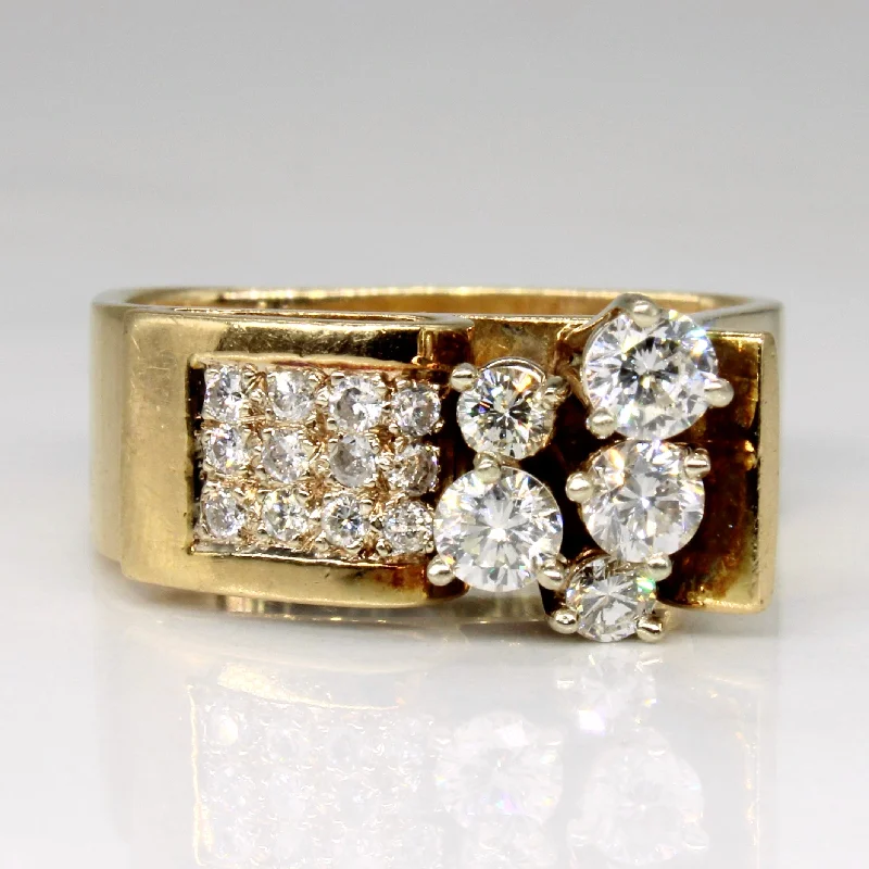 Diamond Cocktail Ring | 0.75ctw | SZ 8.25 |