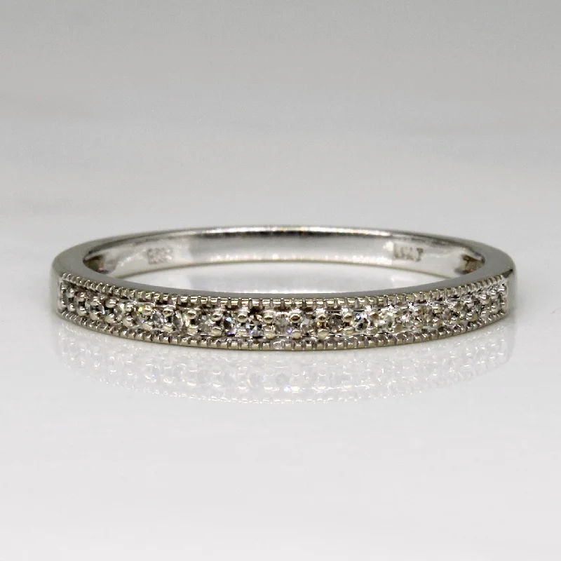 Semi Eternity Diamond Ring | 0.12ctw | SZ 7.25 |