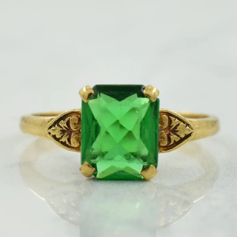 Green Paste (Glass) Ring | 2.00ct | SZ 6.25 |