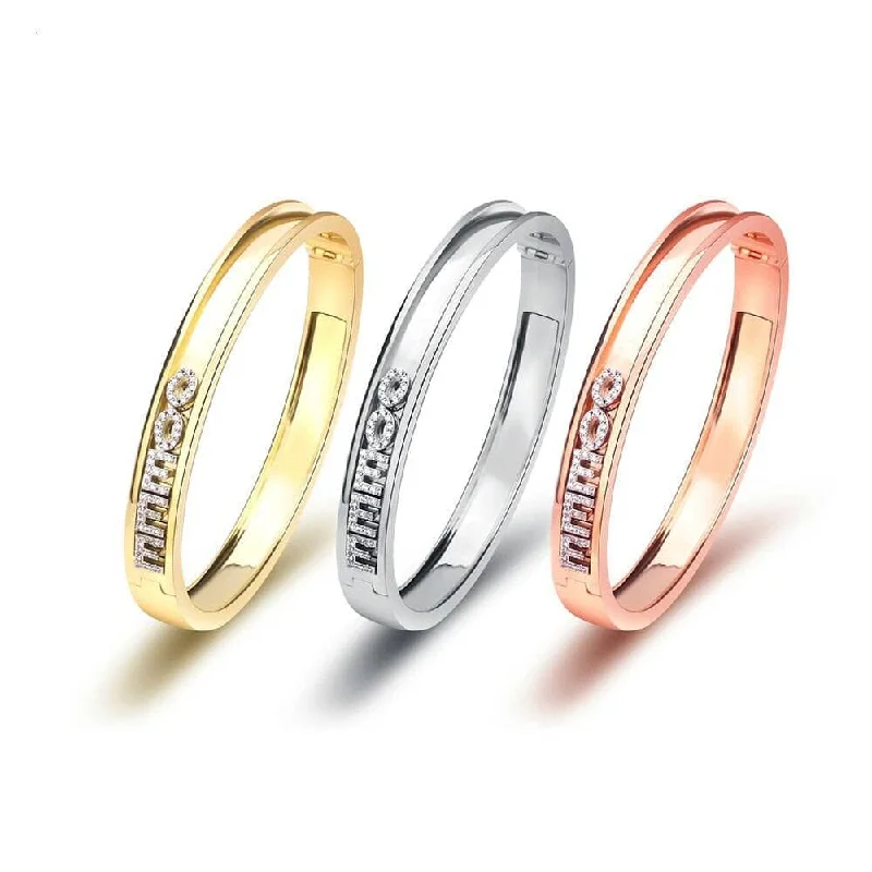 modern bangles for women -DIY Sliding Personality Roman Numeral Bangle