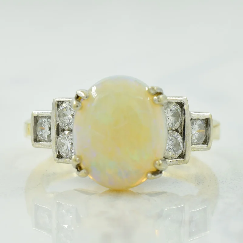 Opal & Diamond Ring | 2.50ct, 0.50ctw | SZ 7 |