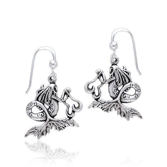 minimalistic earrings for women -Amy Brown Dark Water Fairy Sterling Silver Earrings TE2079