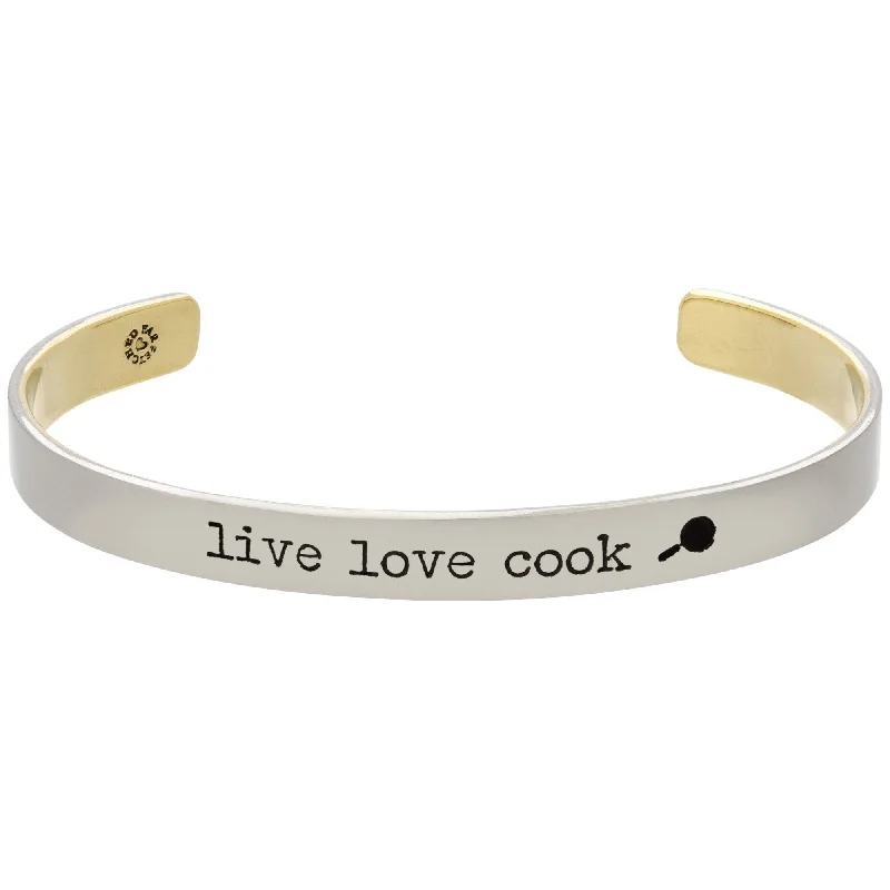 sophisticated bracelets for women -Live Love Cook Bracelet