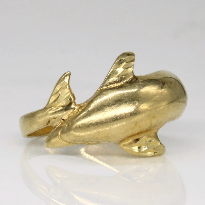 10k Yellow Gold Dolphin Ring | SZ 6 |