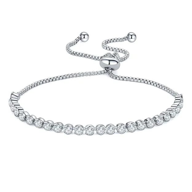 women’s stacked bracelets -Single 3mm Diamond Tennis Bracelet