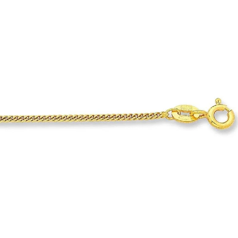 wedding day necklaces for women -9ct Yellow Gold Round Curb Chain Necklace 45cm