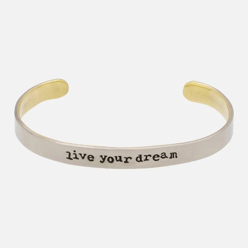 women’s beaded bracelets -Live Your Dream Cuff Bracelet