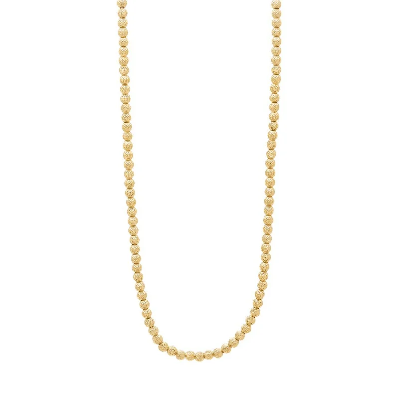 contemporary necklaces for women -9ct Yellow Gold Diamond Cut Rolo Ball Chain Necklace 45cm