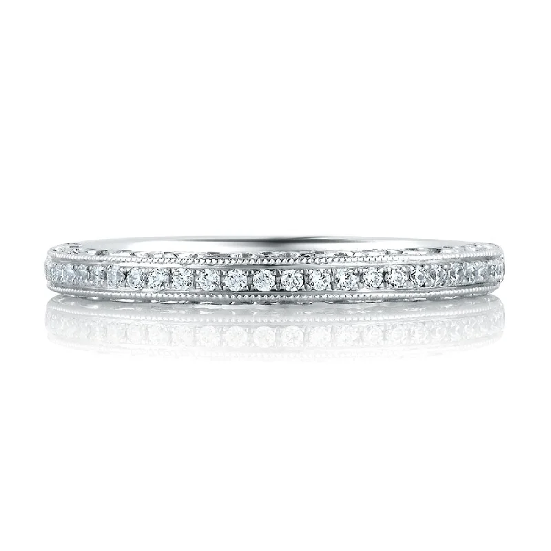 customized engagement rings -A.Jaffe Wedding Bands Royal Pave Scrolled Profile Diamond Band MRS381/29