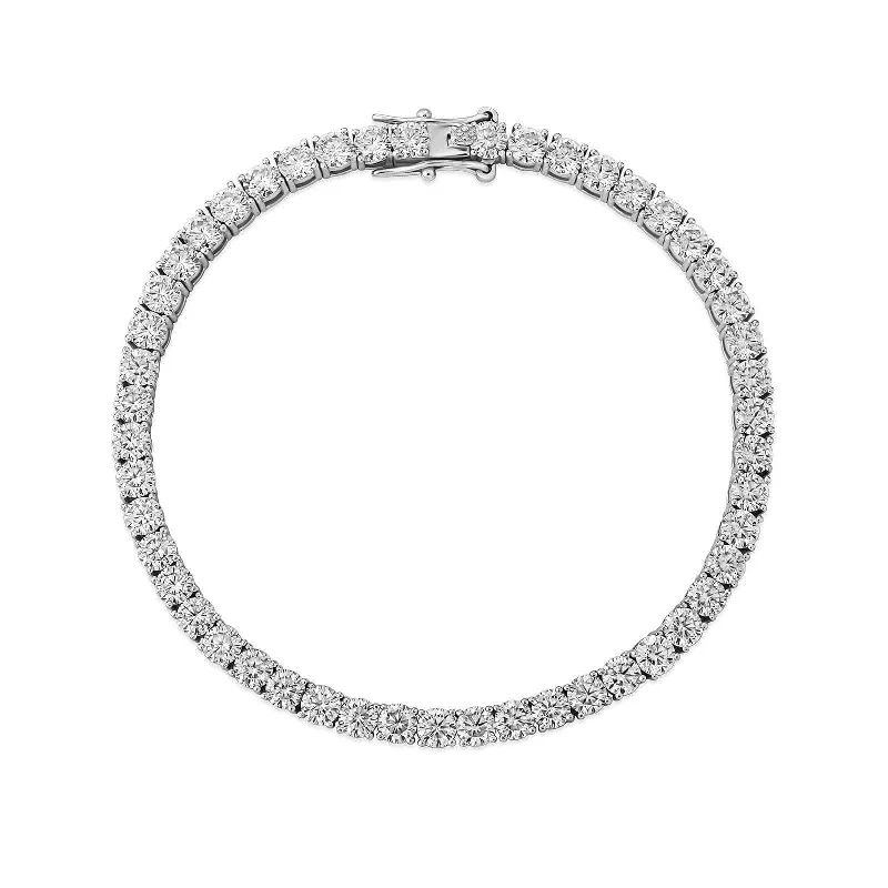 adjustable bracelets for women -5mm Round Cut Diamond Bracelet