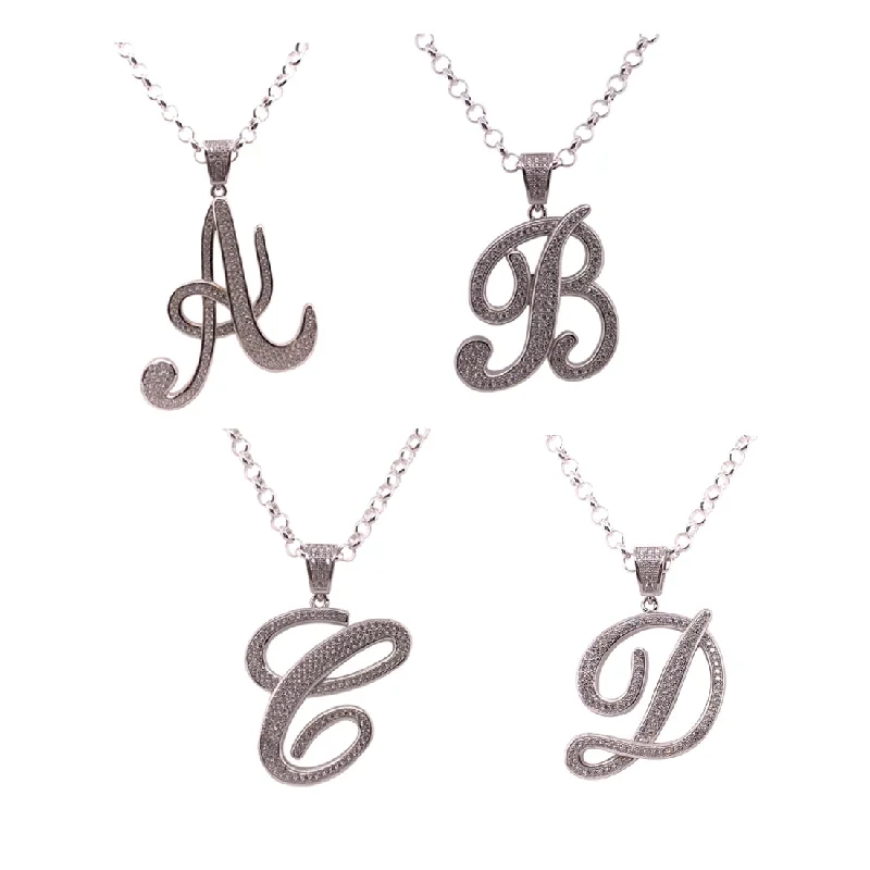 designer name necklaces for women -Gina Liano Cubic Zirconia Initial Necklaces