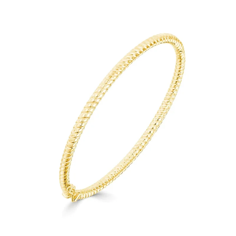 designer bangles for women -9K Yellow Gold Twist Bangle