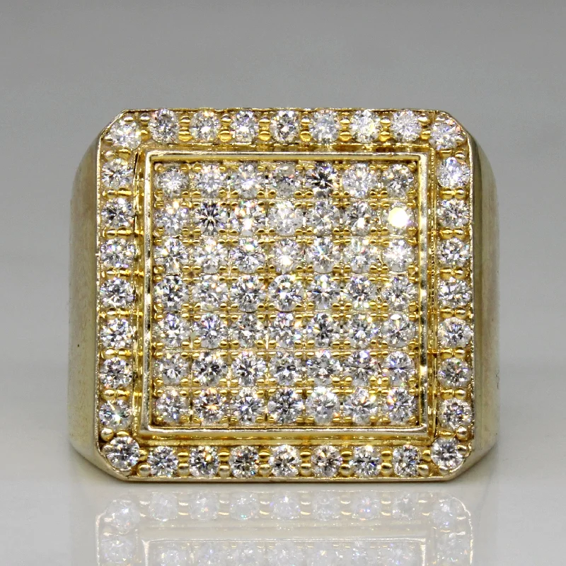 Pave Set Diamond Ring | 1.22ctw | SZ 9.5 |