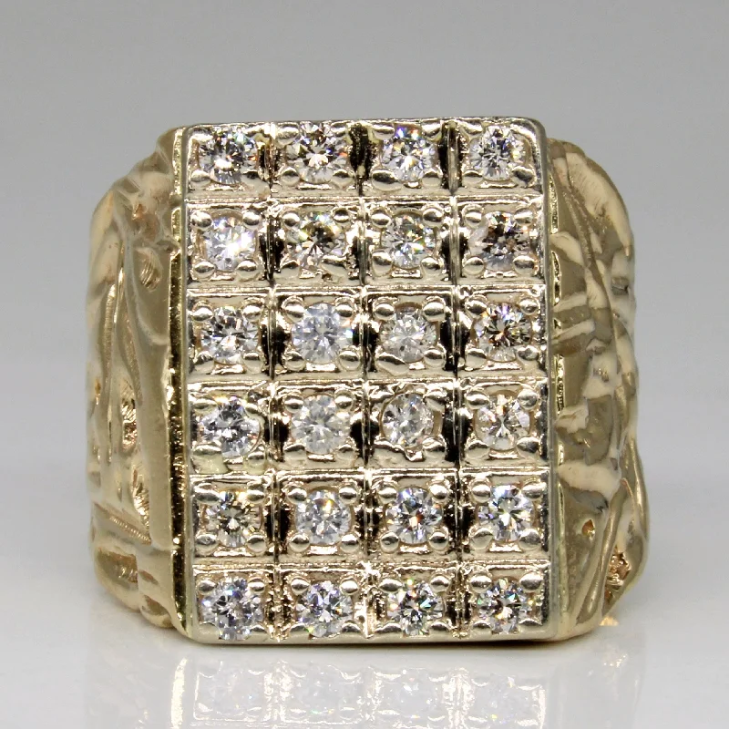 Diamond Cocktail Ring | 0.84ctw | SZ 7.5 |