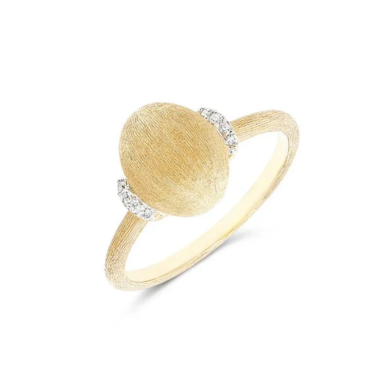 women’s stackable engagement rings -NANIS ELITE 18K YELLOW GOLD BOULE DIAMOND RING