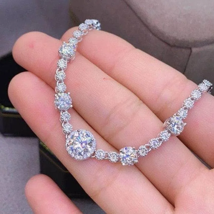 women’s bangles set -3.0 Ct Round Diamond Bracelet