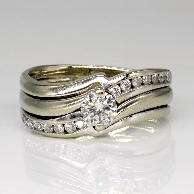 Diamond Waterfall Engagement Ring | 0.55ctw | SZ 7.25 |