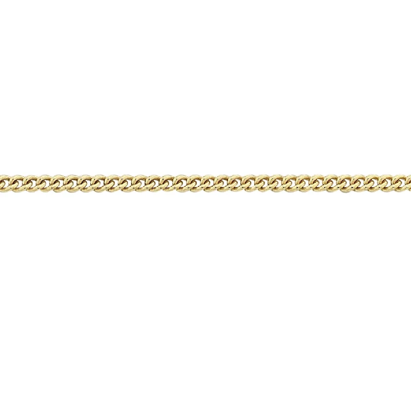 minimalist gold necklaces for women -9ct Yellow Gold Silver Infused Curb Necklace