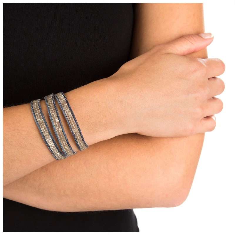 casual bangles for women -Sasa Shine On 3x Wrap Bracelet