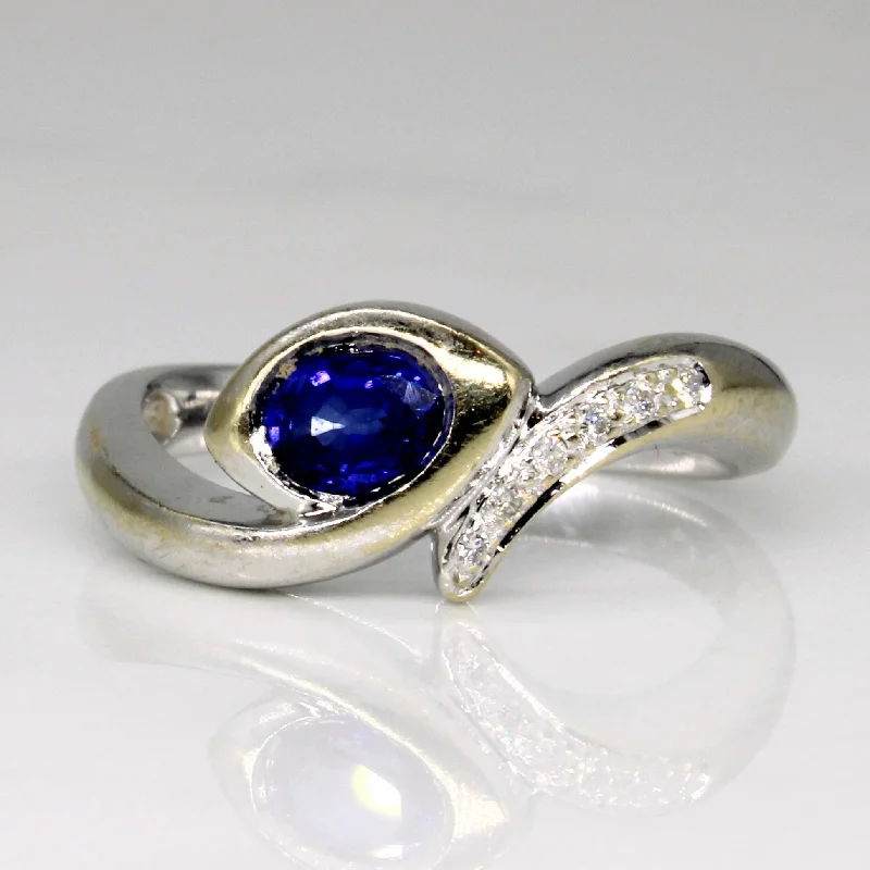 Sapphire & Diamond Waterfall Ring | 0.50ct, 0.03ctw | SZ 6 |