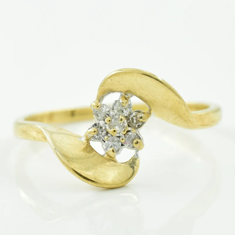 Diamond Bypass Ring | 0.05ctw | SZ 7 |